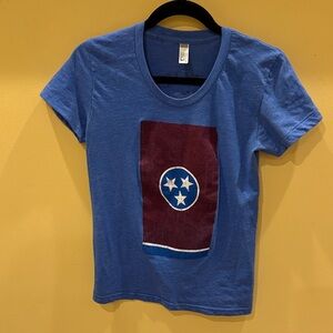 American Apparel Blue Tee Tennessee Flag Southern Hospitality Size Medium